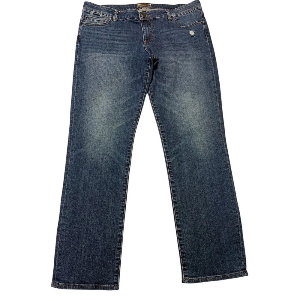 Kut from the Kloth Catherine Boyfriend Ankle Jeans Womens 10 Blue Denim Mid-Rise